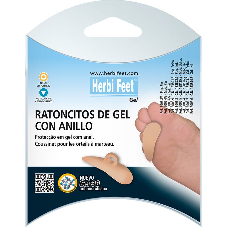 Herbifeet Ratoncillo Gel con Anillo T-S Derecho 1 ud