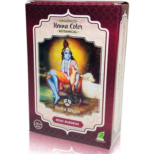 Radhe Shyam Henna Polvo Rojo Burdeos 100g