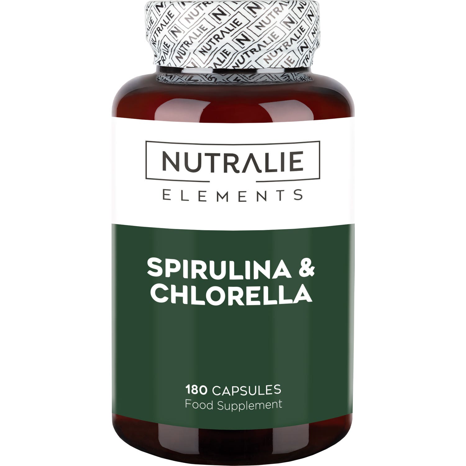 Nutralie Espirulina & Chlorella 1800mg Vegana 180caps