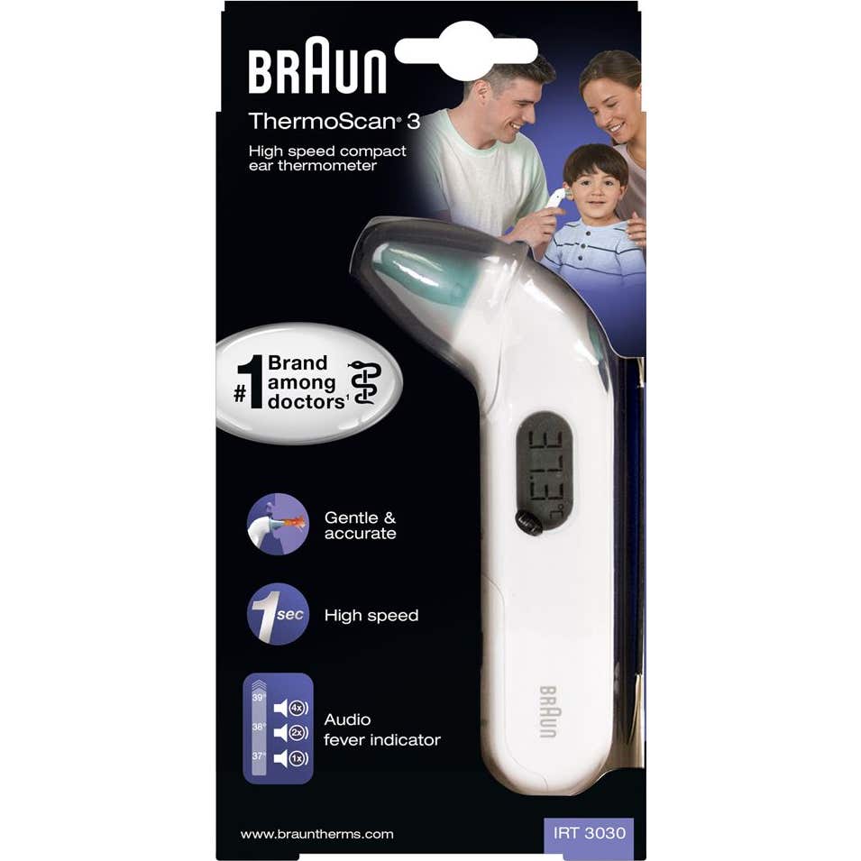 Braun Termómetro de Oído Infrarojo ThermoScan 3 IRT3030WE