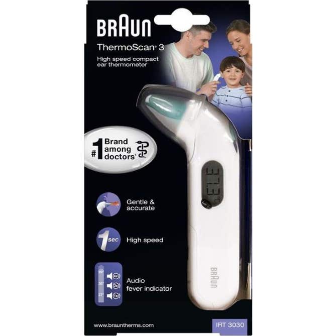 Braun Termómetro de Oído Infrarojo ThermoScan 3 IRT3030WE