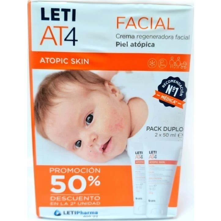 Leti AT4 Crema Facial 2x50ml
