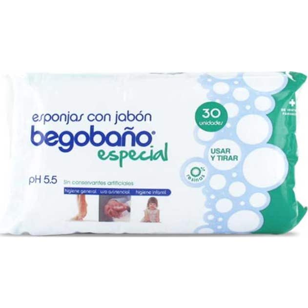 Begobaño Esponja Enjabonada Desechable 30 uds