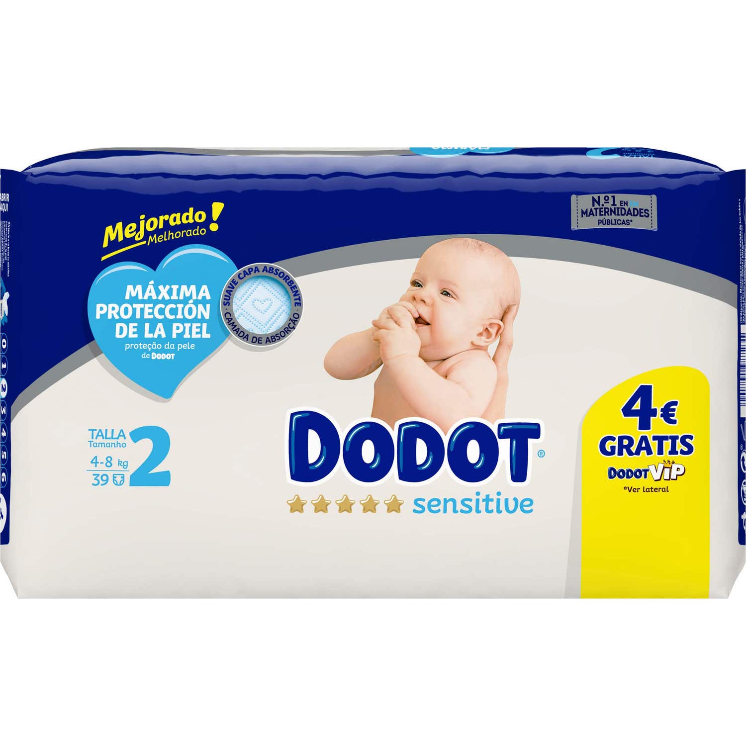 Dodot Pañal Sensitive Bebé Talla 2 39uds