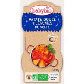 Cuencos de Buenas Noches Babybio Camotes Orgánicos en 8 Meses 2 X 200 g