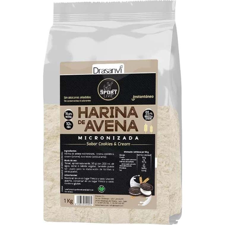 Drasanvi Sport Live Harina Avena Sabor Cookies & Cream 1 Kg