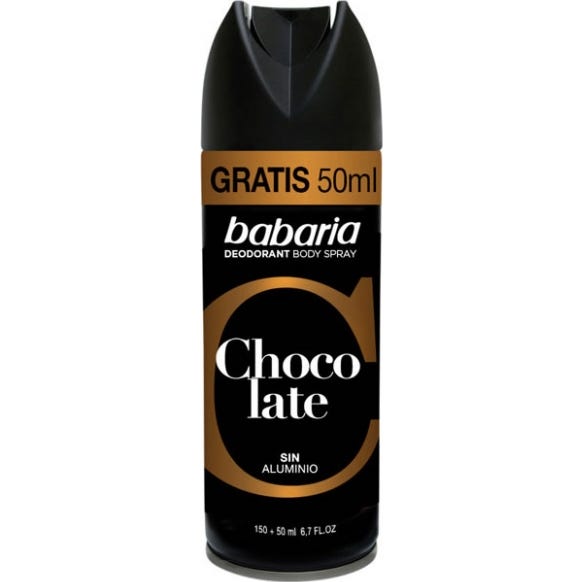 Babaria Deodorant Body Spray Homens De Chocolate 200ml