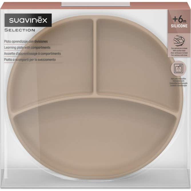 Suavinex Selection Plato con Divisiones Silicona Beige 1 ud