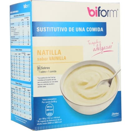 Biform Natillas Vainilla Sobres 6uds