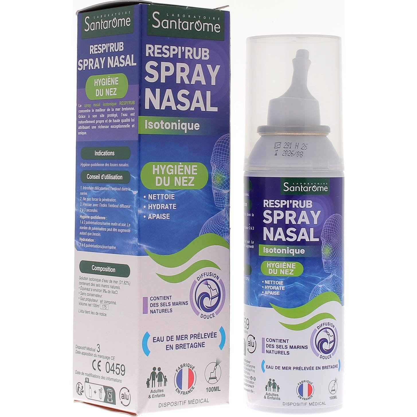 'Santarome Respi''Rub Spray Nasal Isotónico Bio 100ml'