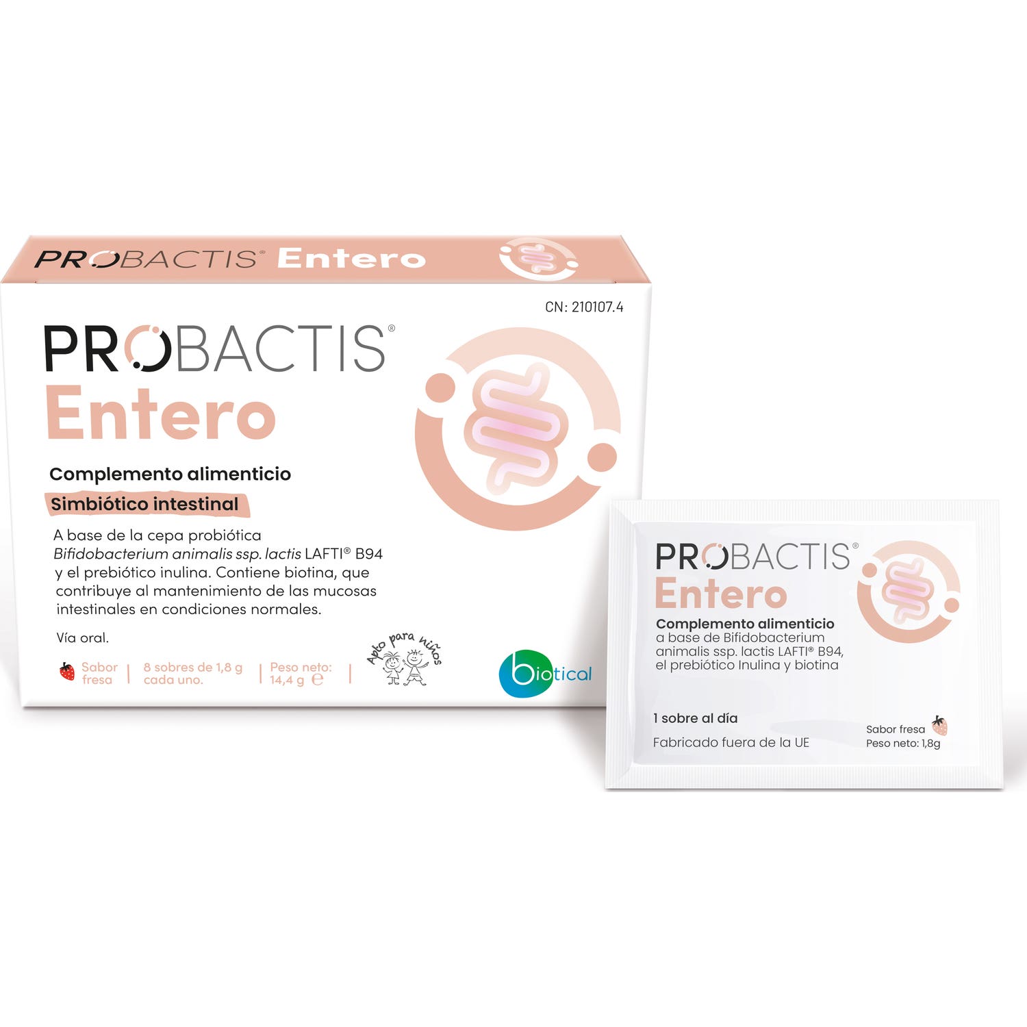 Probactis Entero Kids Fresa 8x1,8g