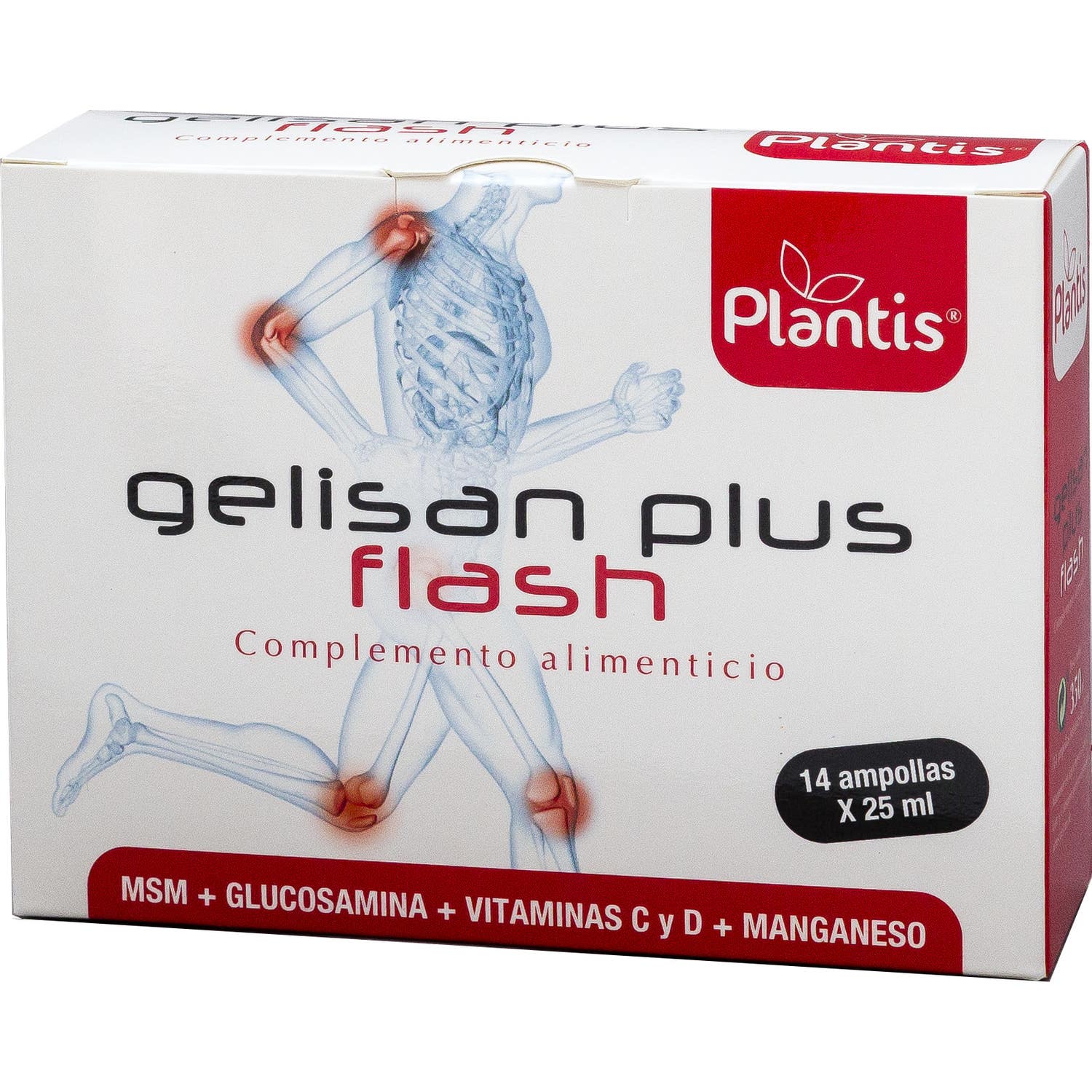 Plantis Gelisan Plus Flash Glucosamina + Cúrcuma + Msm 14 Ampollas