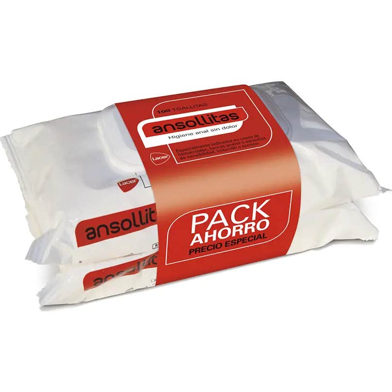 Ansollitas Toallitas de Higiene Anal Sin Dolor 2x50uds