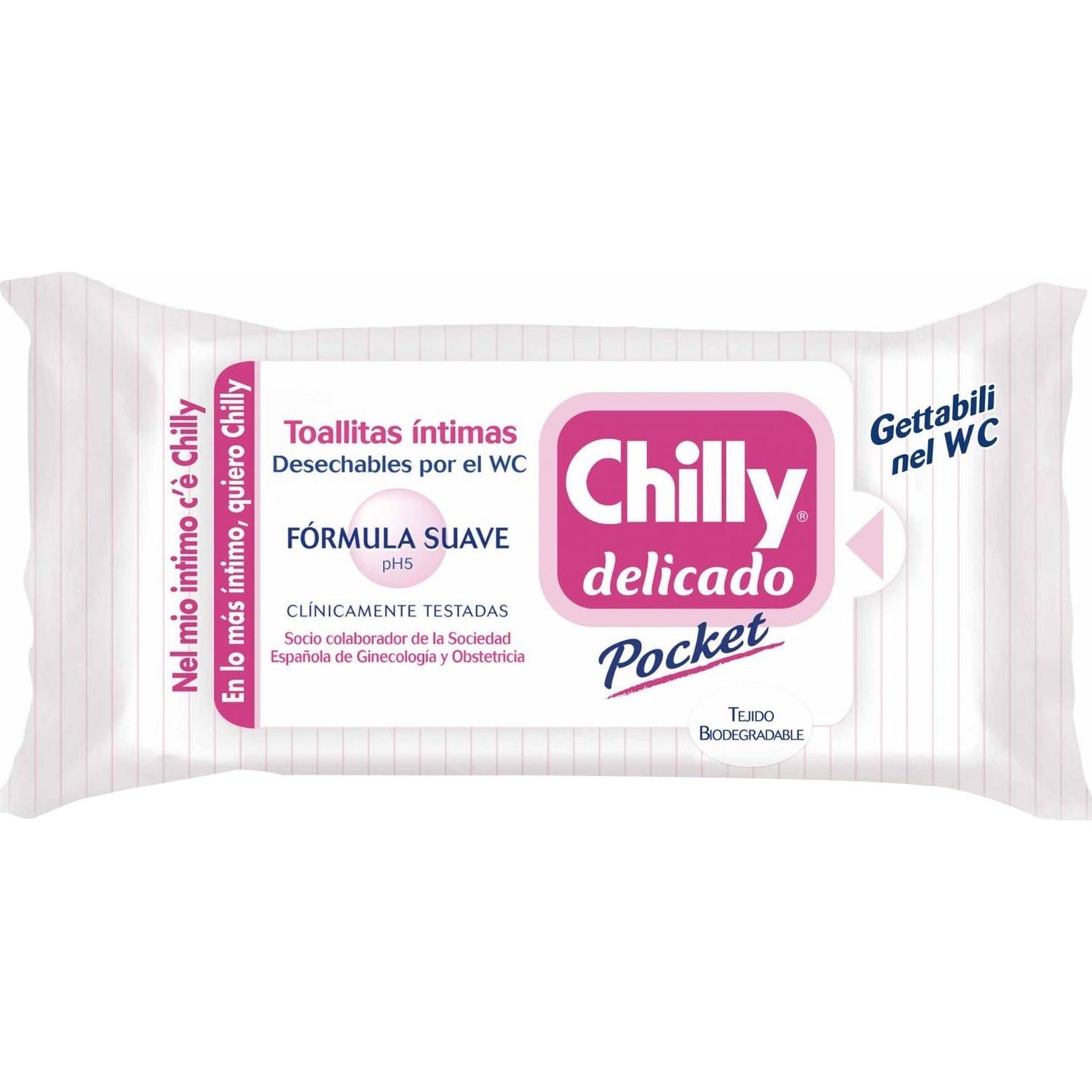 Chilly® Pocket toallitas delicado 12uds