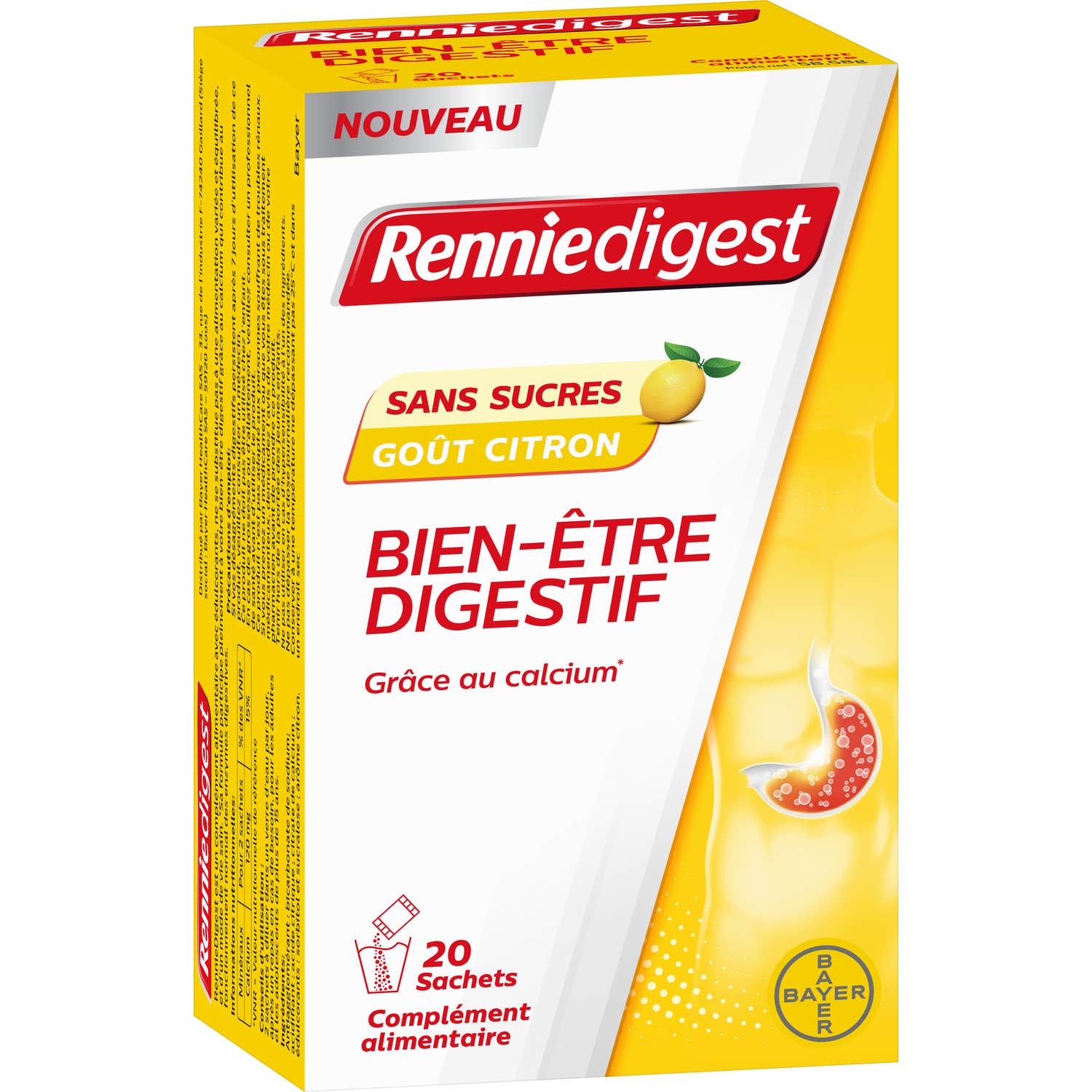 Bayer Renniedigest Bienestar Digestivo Limón 20 Sobres