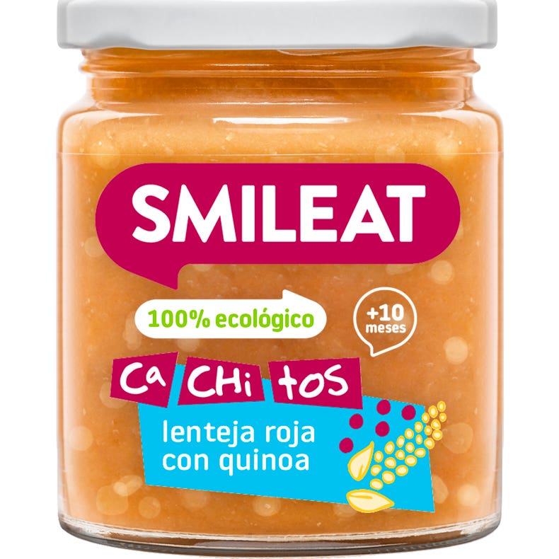 Smileat Tarrito Ecológico CA-CHI-TOS de Lenteja Roja con Quinoa 230g