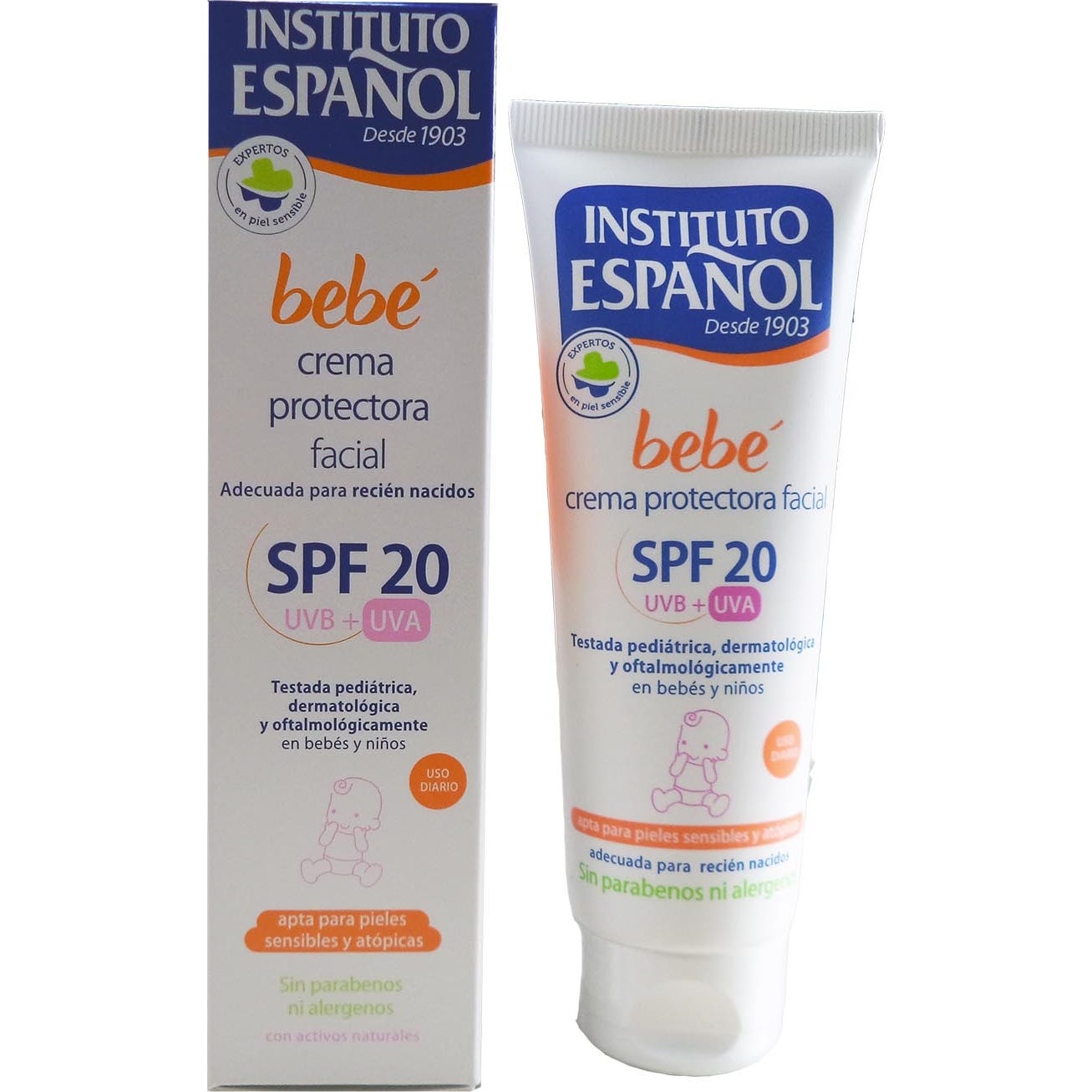 Instituto Espanhol Bebe Creme Protetor de Rosto Spf20 Recém-Nascido