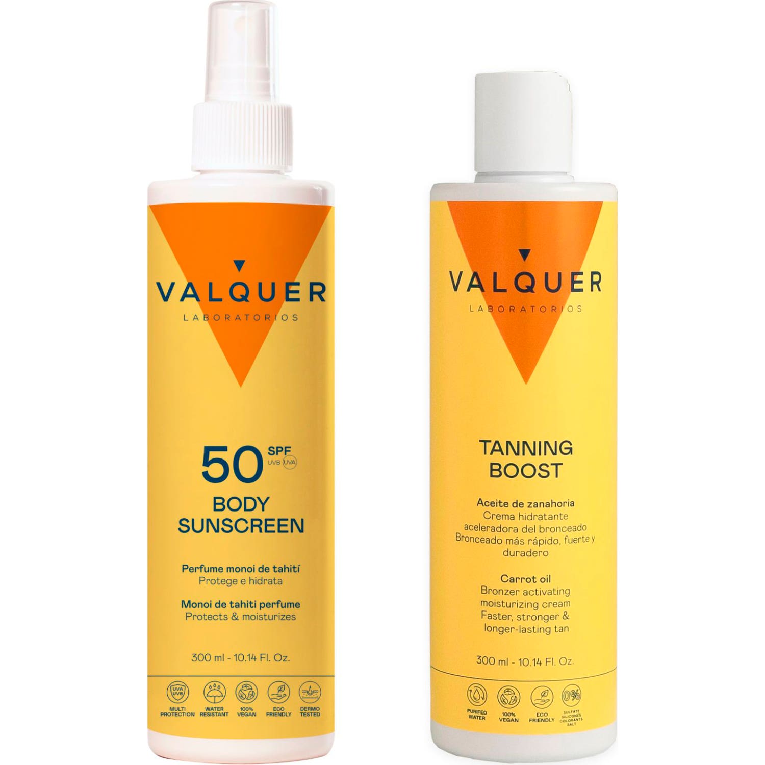 Valquer Pack Solar Corporal SPF50 + Acelerador del Bronceado