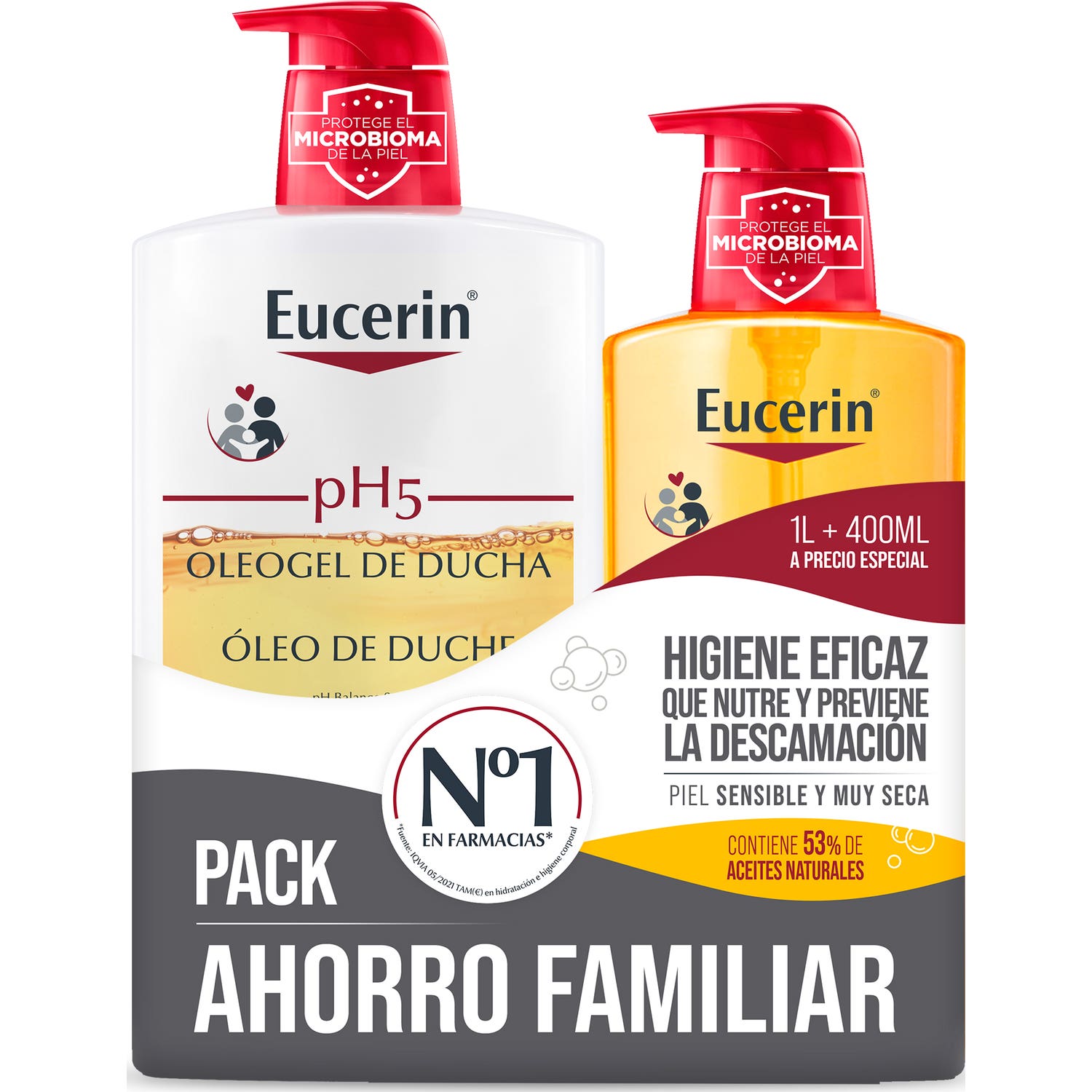 Eucerin pH5 Skin-Protection Oleogel de Ducha Pack de 1l + 400ml