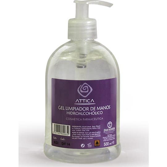Attica gel Limpiador Hidroalcohólico 500 ml
