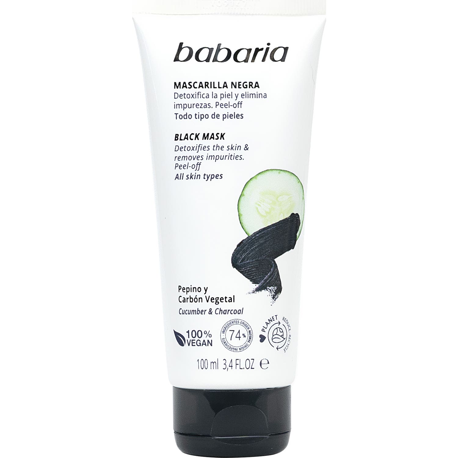 Babaria Black Mask Mascarilla Facial Negra Detoxificante 100ml