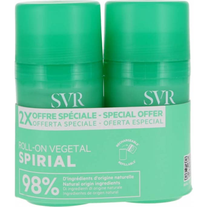 SVR Spirial Végétal Desodorante Antitranspirante 48H Roll-on 2x50ml