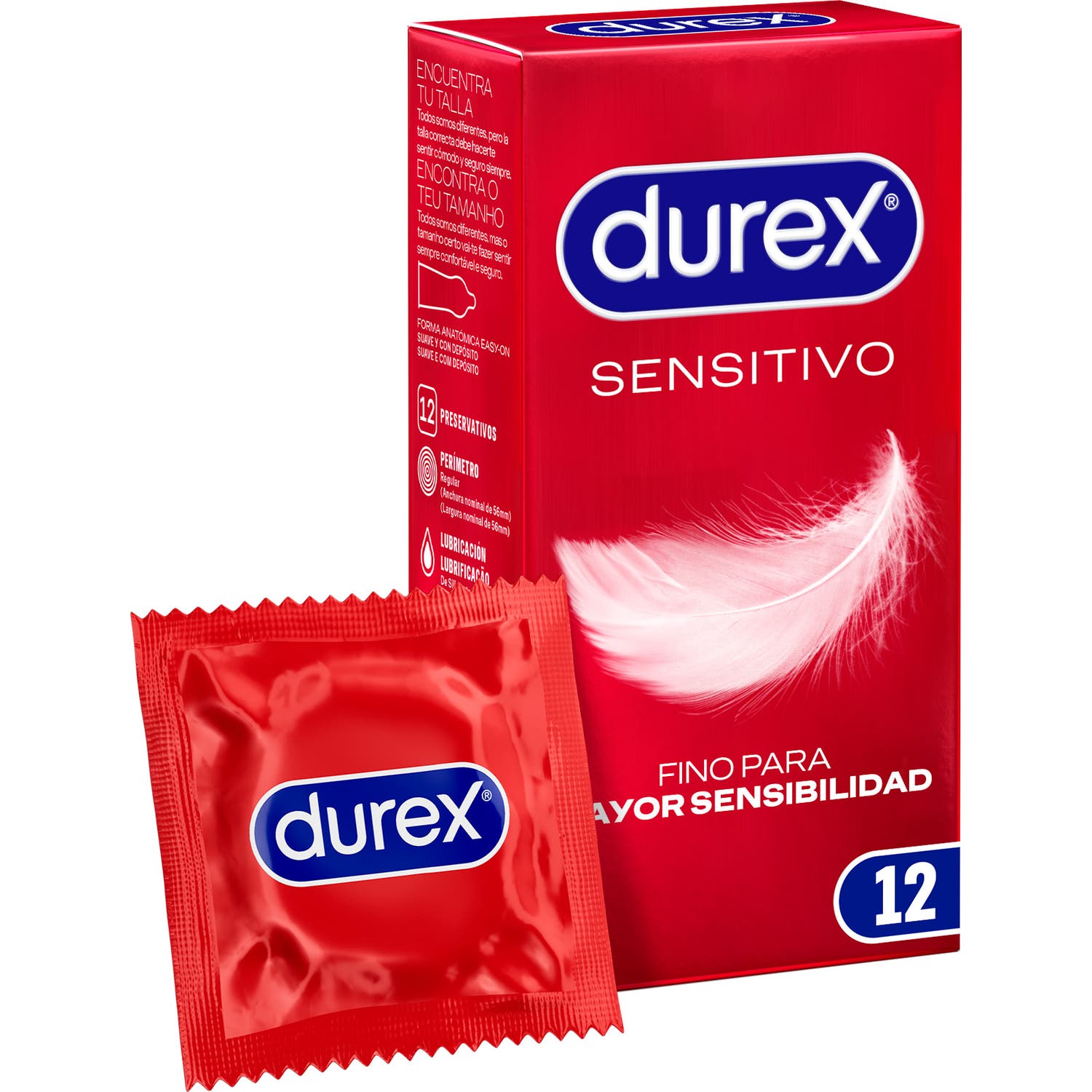 Durex Sensitivo Suave Preservativos 12uds