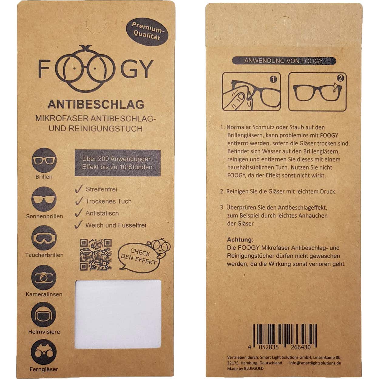 Foogy Microfibra Antivaho Para Gafas 1ud