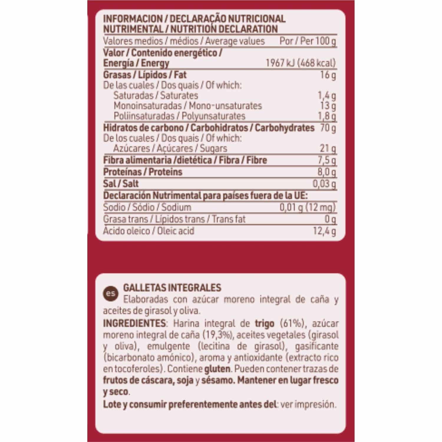 Diet-Radisson Galletas Integrales 220g