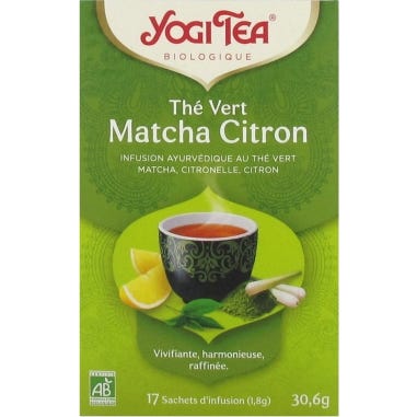 Yogi Tea Thé Vert Matcha Citron 17 uds