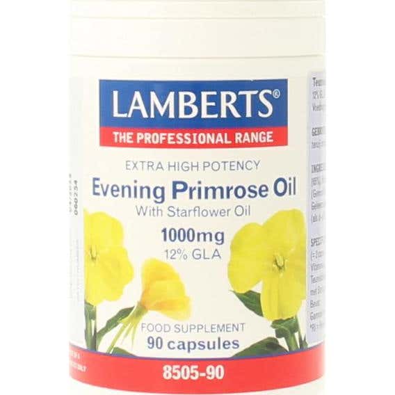 Lamberts Aceite Primula Extra Alta Potencia con Borraja 1000 mg 9