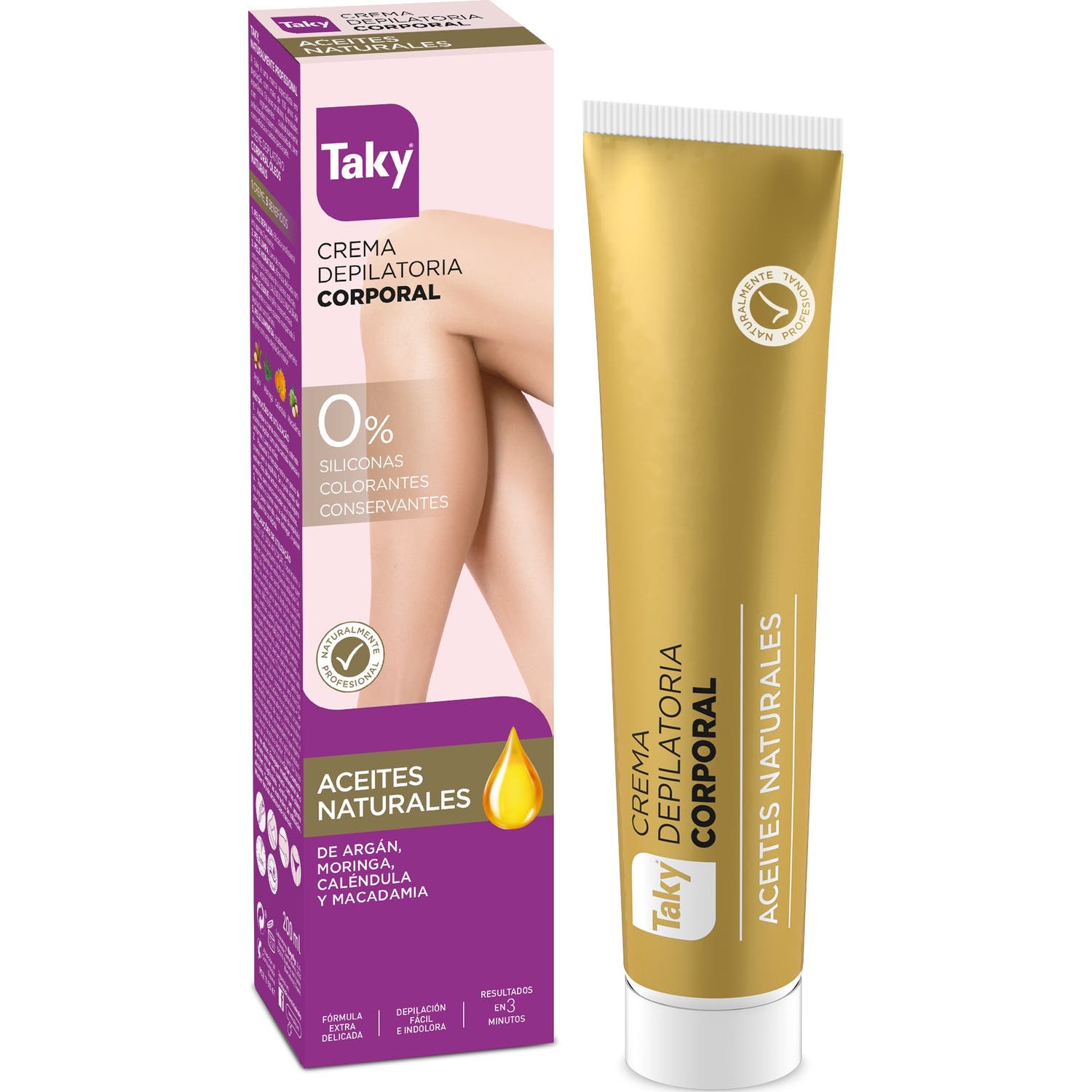 Taky Aceites Naturales Crema Depilatoria Corporal 200ml