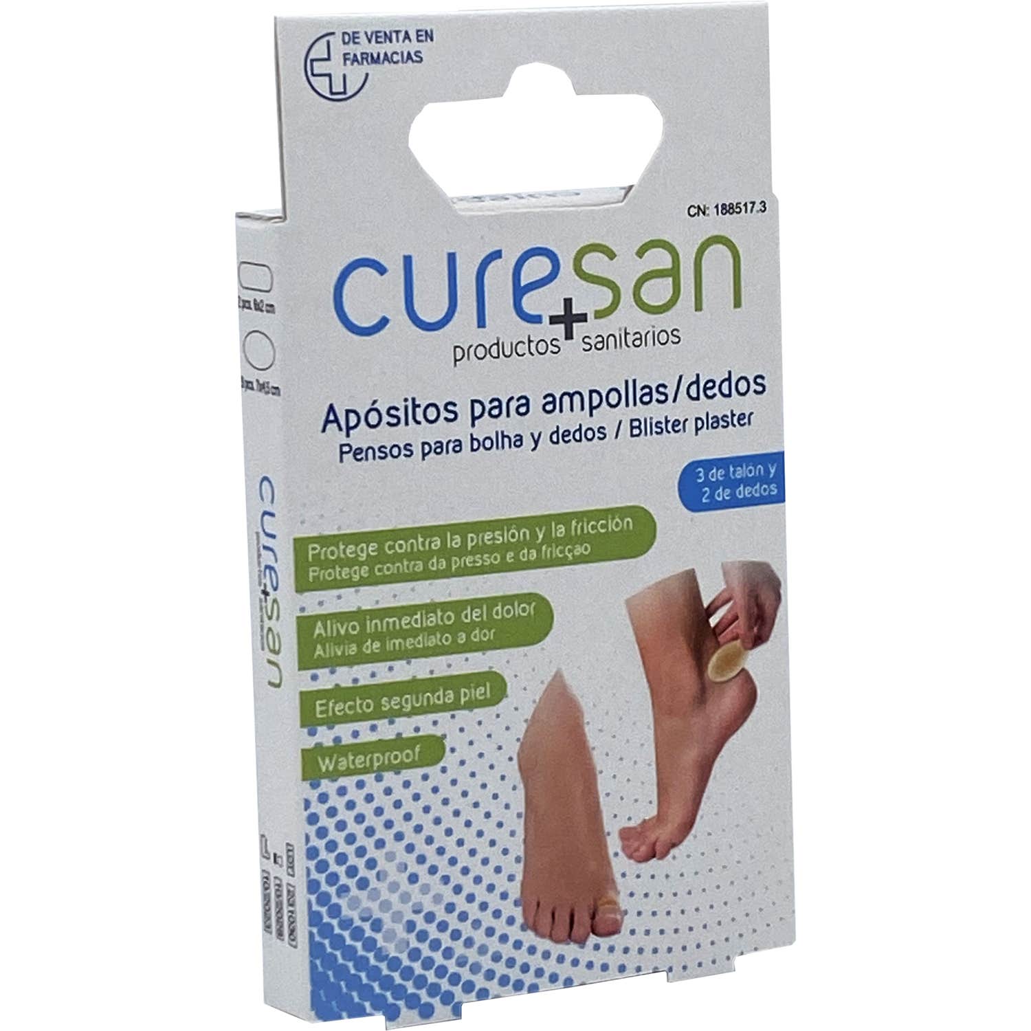 Curesan Apósito Para Ampollas Dedos y Talón 5uds