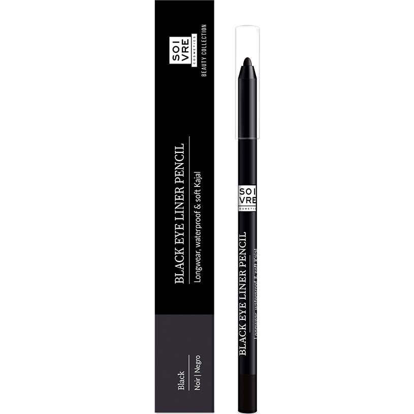 Soivre Lápiz de Ojos Negro de 1,2 g
