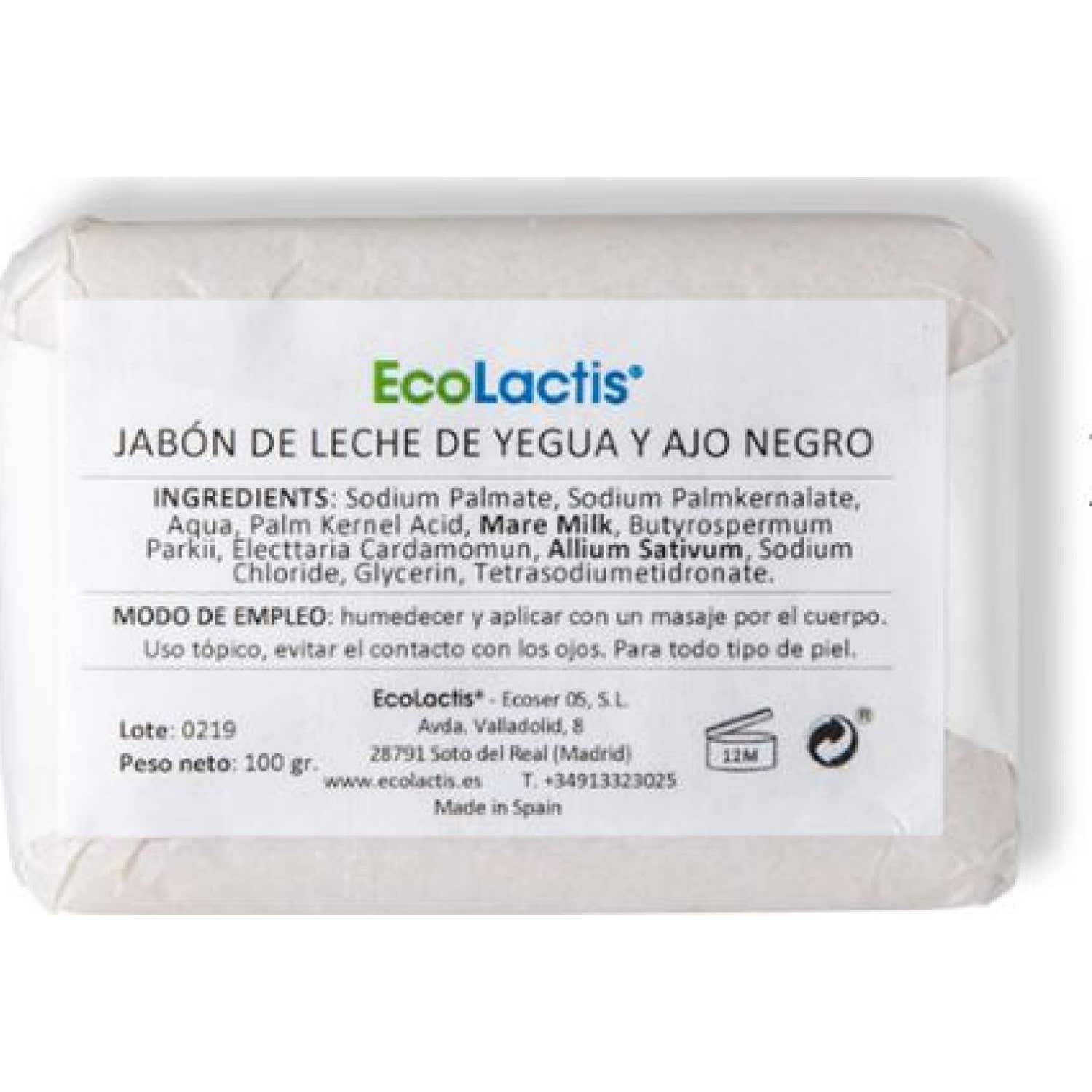 Ecolactis Jabón Leche de Yegua Ajo Negro 100g