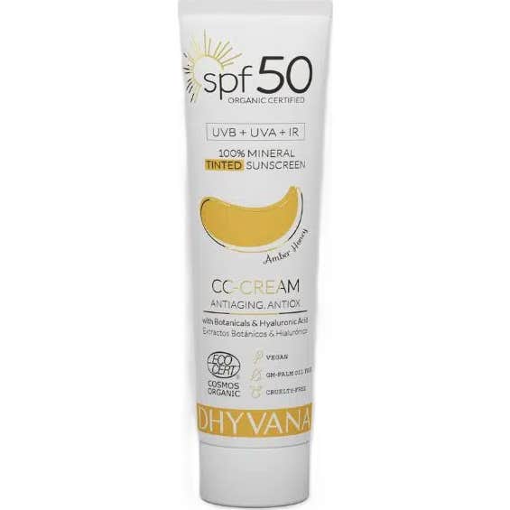 Dhyvana CC Cream Protector Solar 100% Mineral Tono Amber HoneySPF50 50ml
