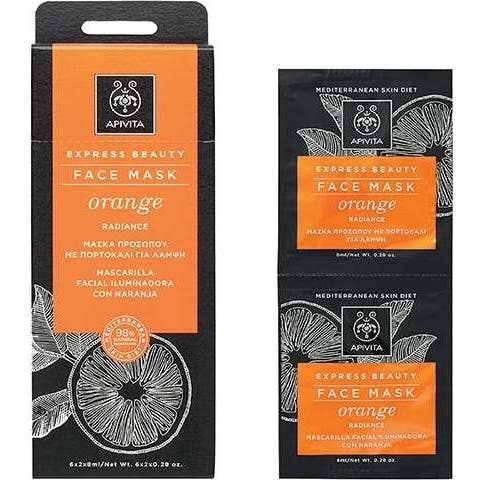 Apivita Mascarilla Facial Resplandor Naranja 2 X8 ml