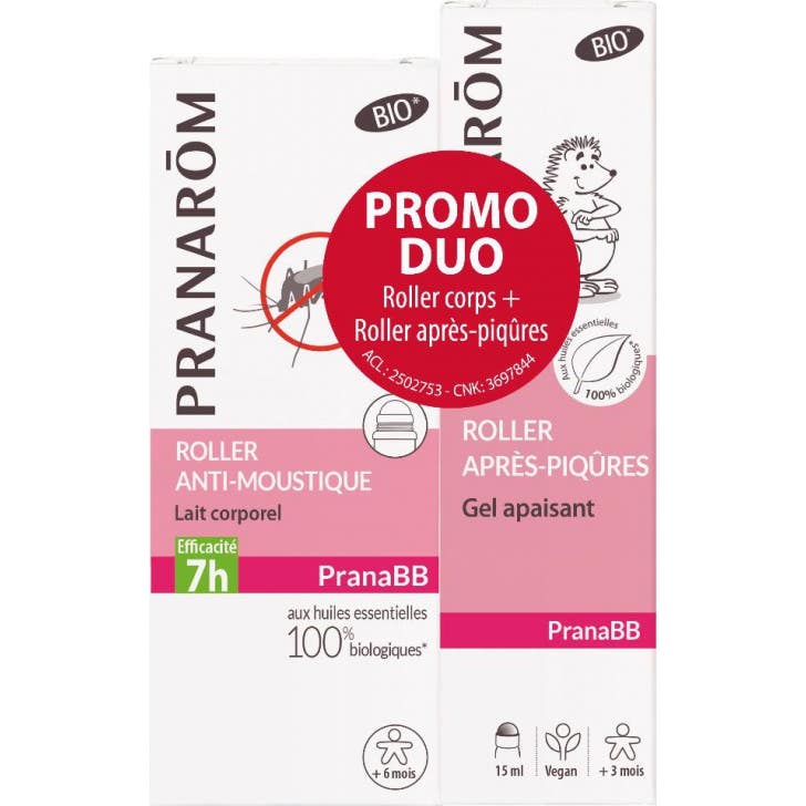 Pranarôm PranaBB Rollon Antimosquitos BIO 30ml + Roll-on Postpicaduras BIO 15ml