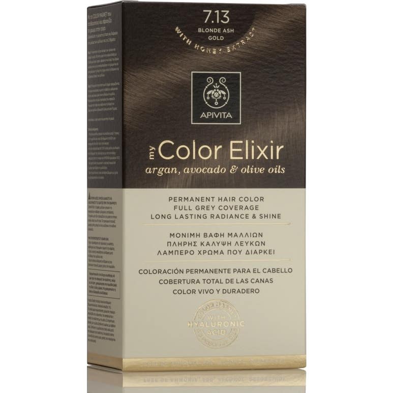 Apivita Tinte 7.13 Rubio Ceniza Dorado 50ml