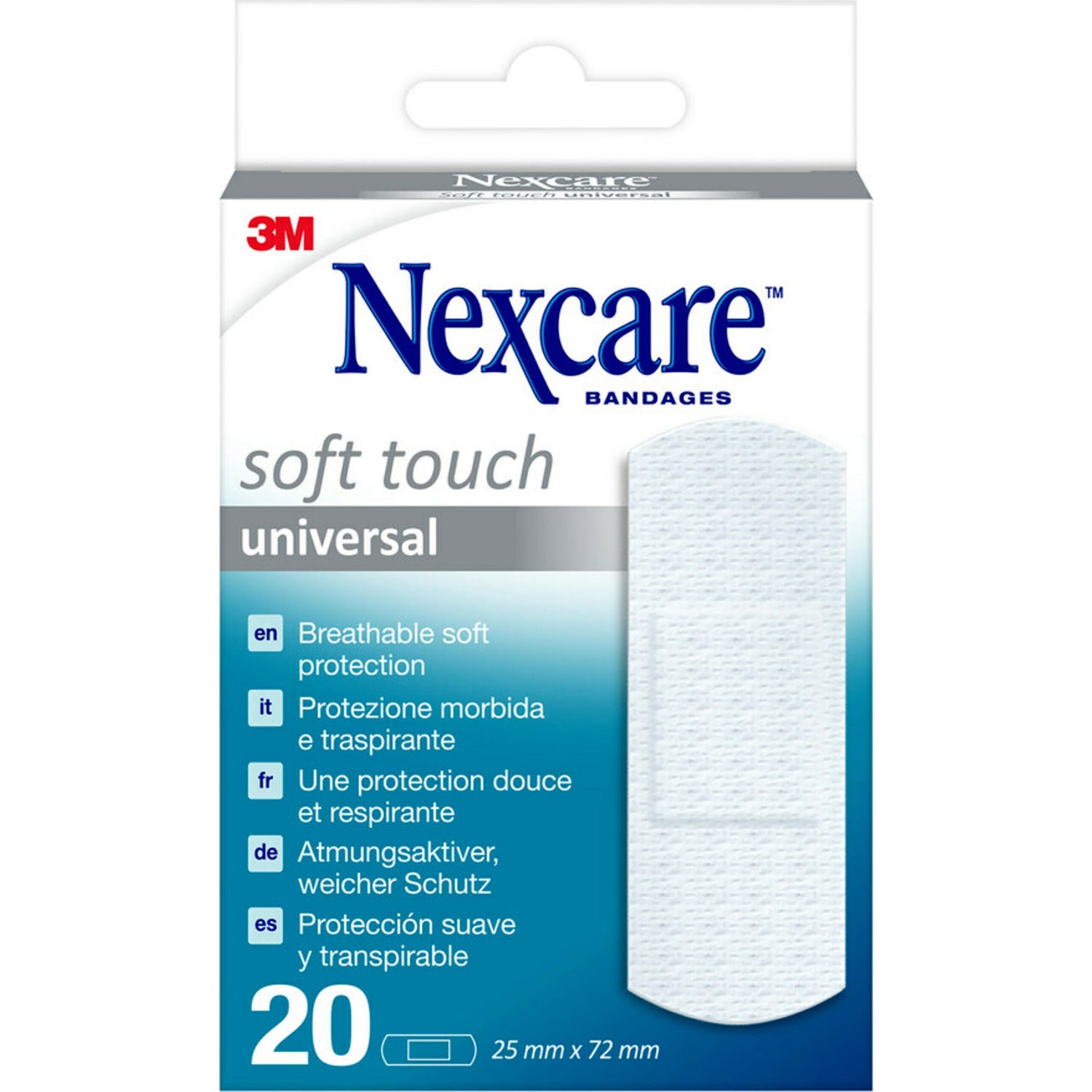 Nexcare® Soft Apósitos 19X76Mm 20Uds