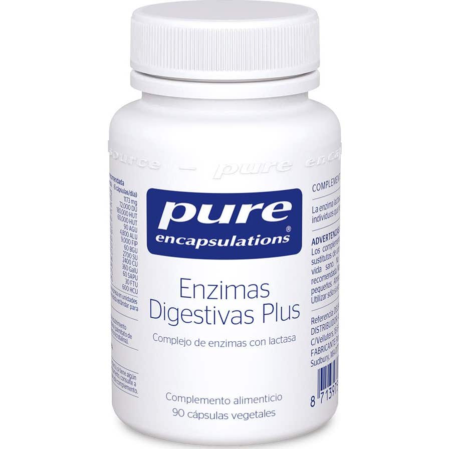 Pure Encapsulations Enzimas Digestivas Plus 90vcaps