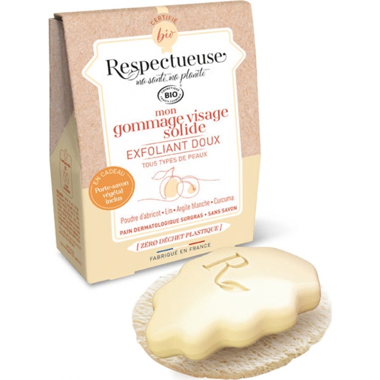 Respectueuse Kit Mi Exfoliante Facial Sólido 35 g + Porta Jabón