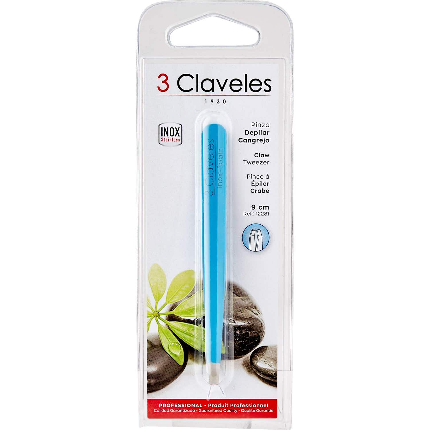 3 Claveles Pinzas Depilar Innox Colores 1 ud