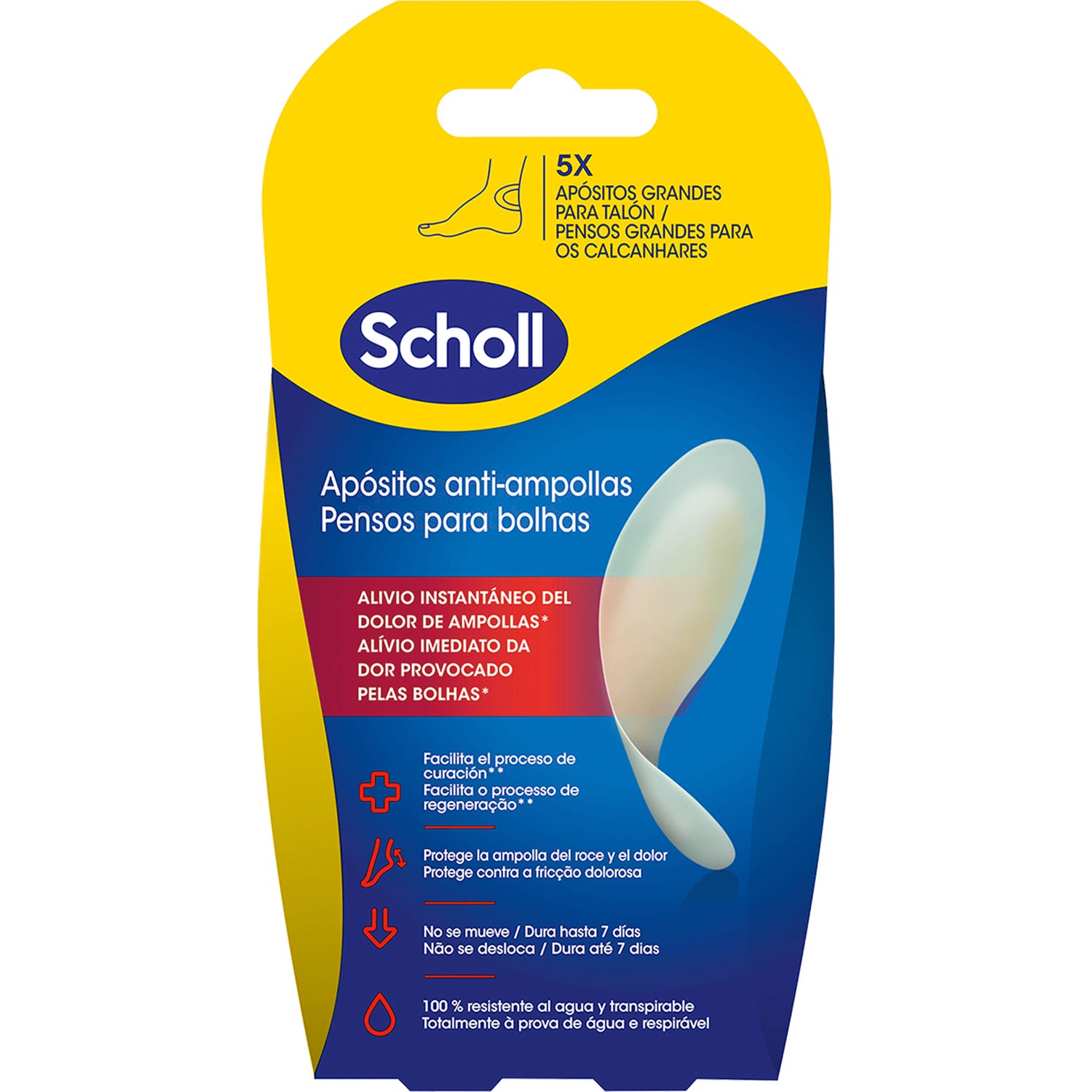 Scholl Apósitos Anti Ampollas Grandes Talón 5uds