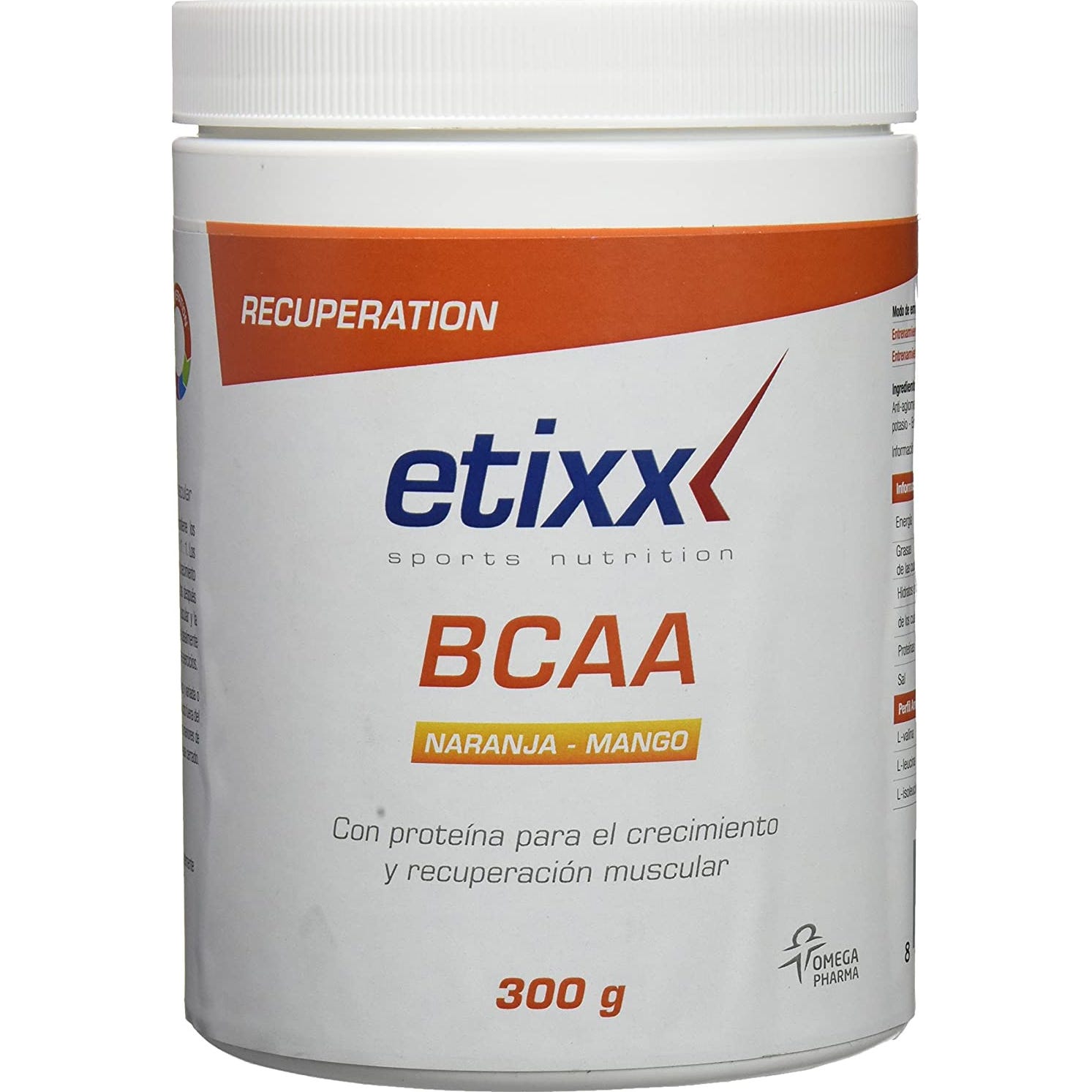 Etixx Bcaa Taste Em Pó Laranja-manga 300 Gr