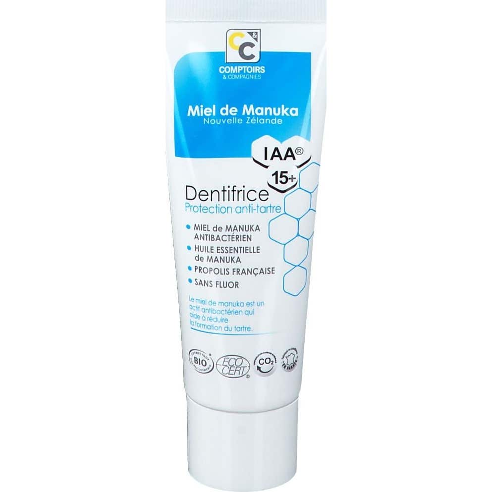 Comptoirs et CompagniesPasta de dientes anti tártaro de miel de manuka ecológica IAA 15+ 75ml