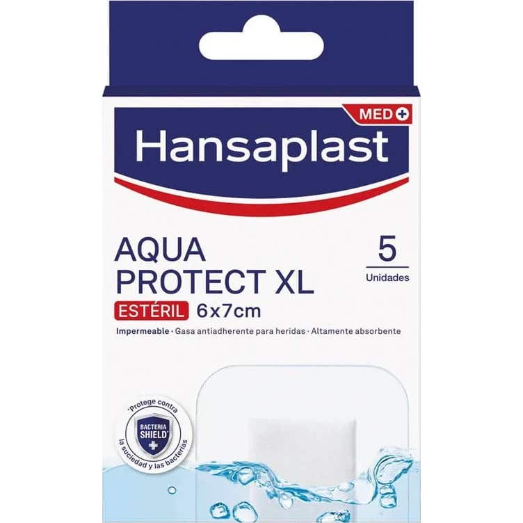 Hansaplast Med+ Aqua Protect XL Apósitos 6x7 cm 5 uds