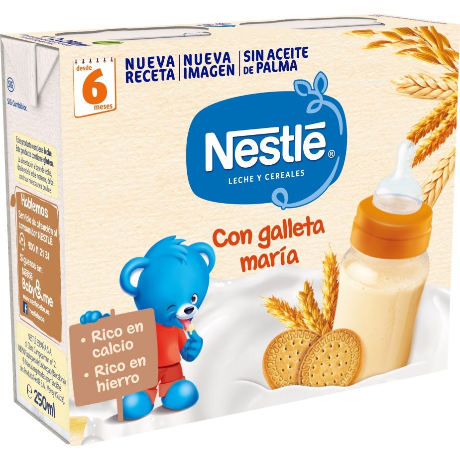 Nestlé papilla galleta 250ml+250ml