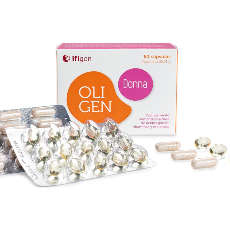 Ifigen Mujer Rojos Oligen Donna 30 Cápsulas Duras + 30 Cápsulas Blandas