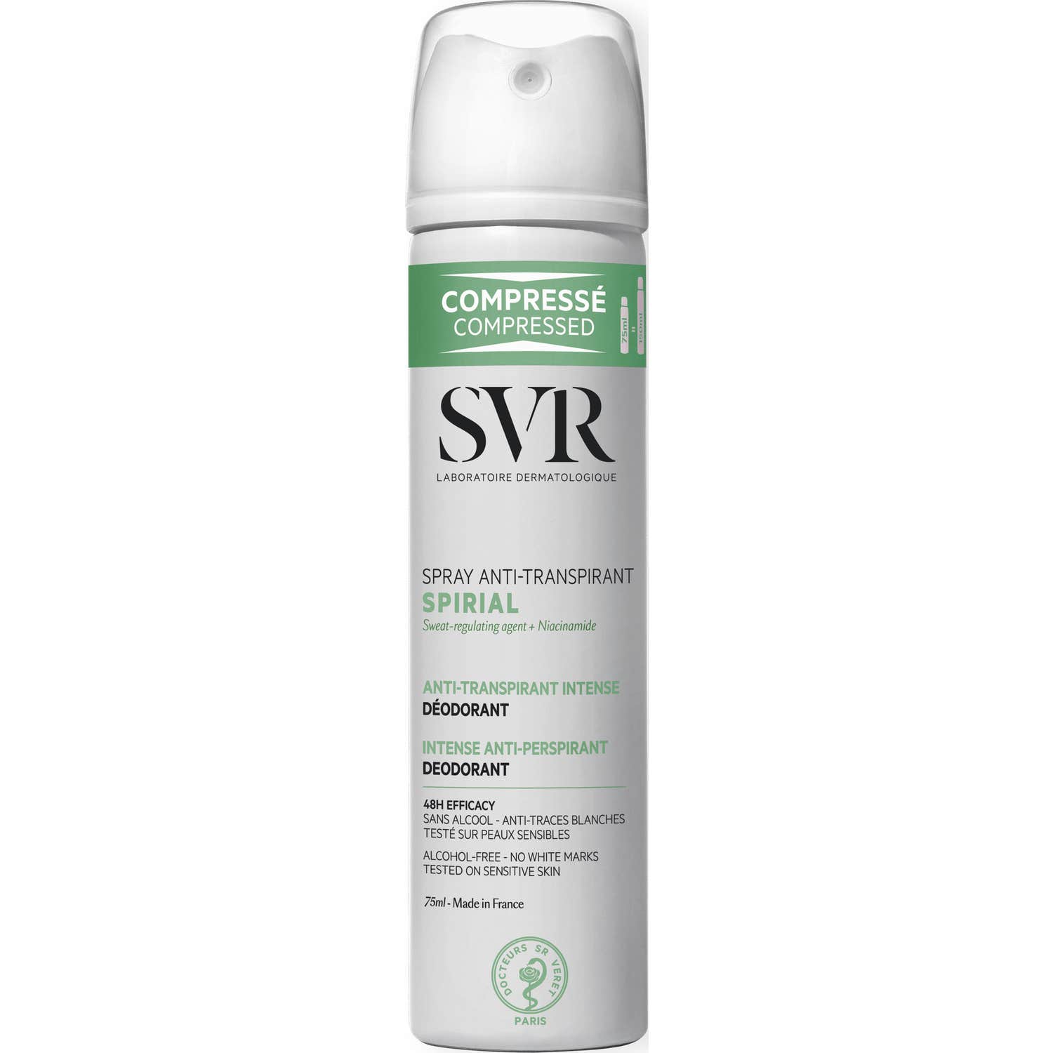 SVR Spirial Spray Desodorante Antitranspirante Intenso 48H 75ml